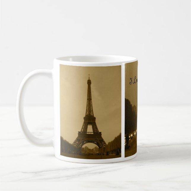 Jag älskar den Paris muggen Kaffemugg (Vänster)
