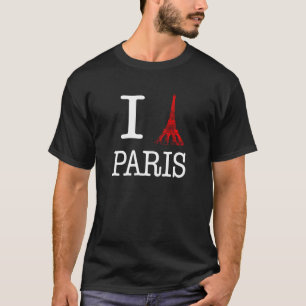 Jag älskar den Paris skjortan (mörk) Tee