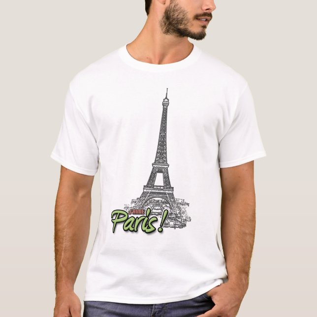 Jag älskar den Paris skjortan T Shirt (Framsida)