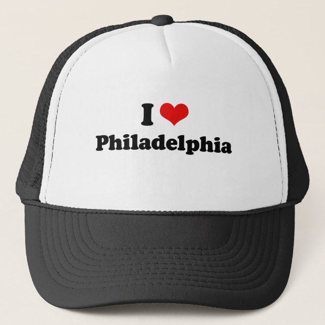 Jag älskar den Philadelphia tshirten Truckerkeps (Framsida)