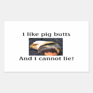 Jag älskar den Piggy ändaklistermärken Rektangulärt Klistermärke