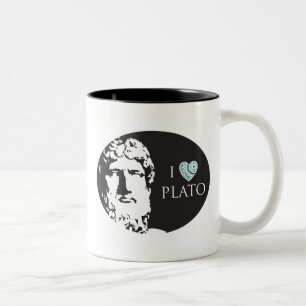 Jag älskar den Plato muggen Två-Tonad Mugg