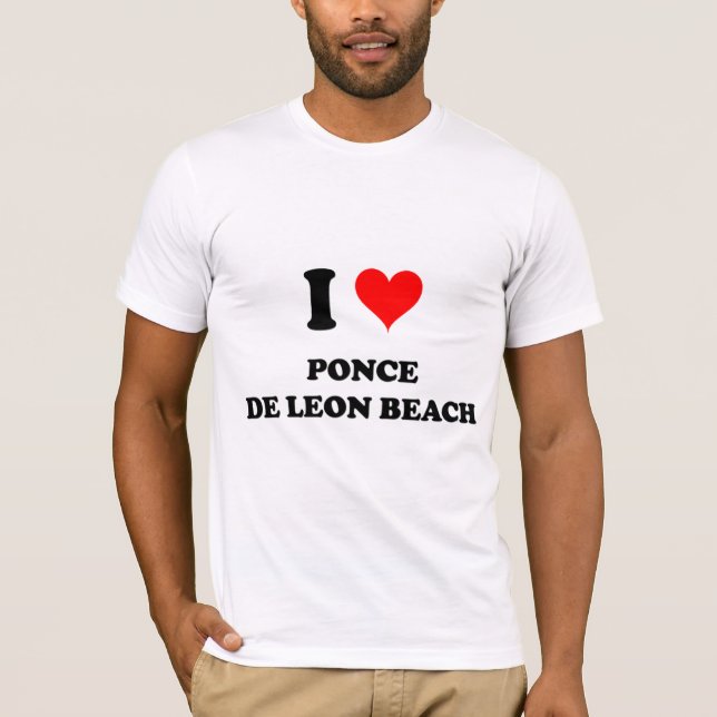 Jag älskar den Ponce De Leon stranden Florida T Shirt (Framsida)