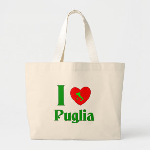 Jag älskar den Puglia italien Jumbo Tygkasse