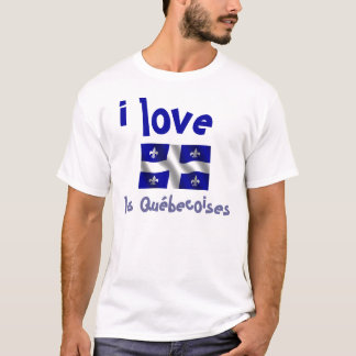 Jag älskar den Quebec flickaT-tröja Tee