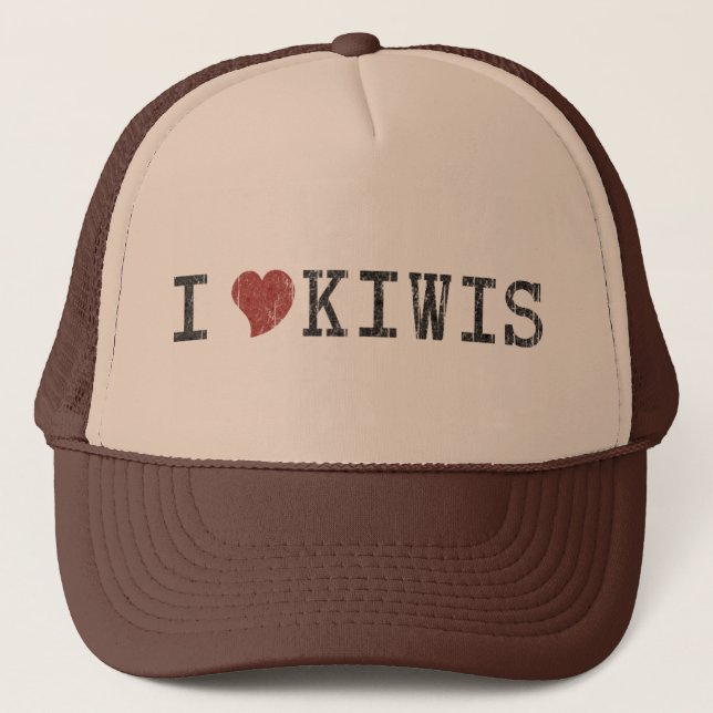 Jag älskar den Retro hatten för Kiwisvintage Truckerkeps (Framsida)