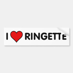 Jag älskar den Ringette bildekalet Bildekal