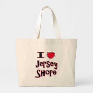 Jag älskar den röda jerseykusten jumbo tygkasse