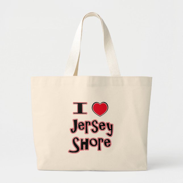 Jag älskar den röda jerseykusten jumbo tygkasse (Framsidan)