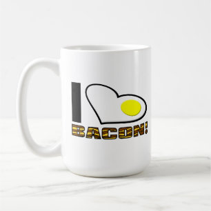 Jag älskar den roliga muggen för bacon kaffemugg