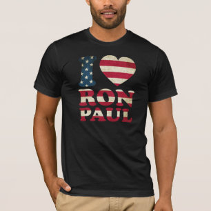 Jag älskar den Ron Paul flagga Tee Shirt