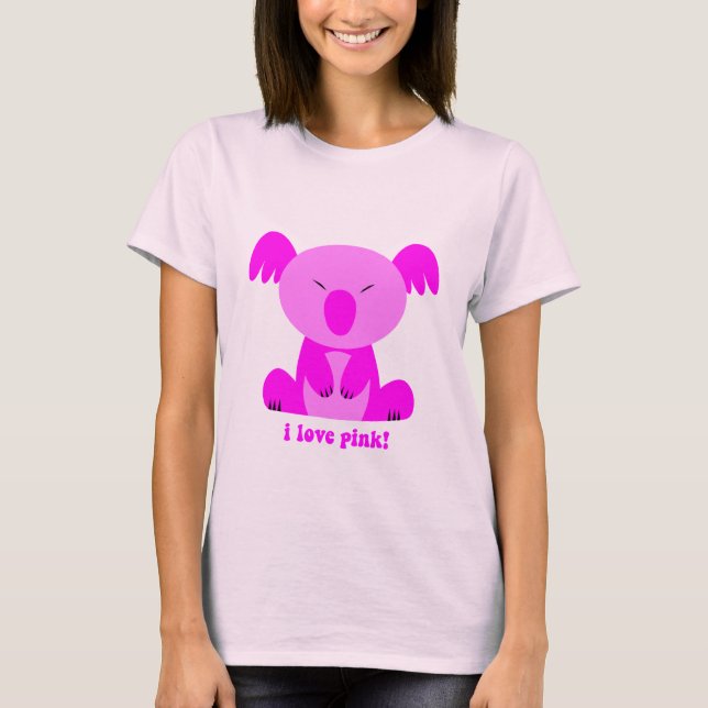 Jag älskar den rosa Koalabjörnen Tee (Framsida)