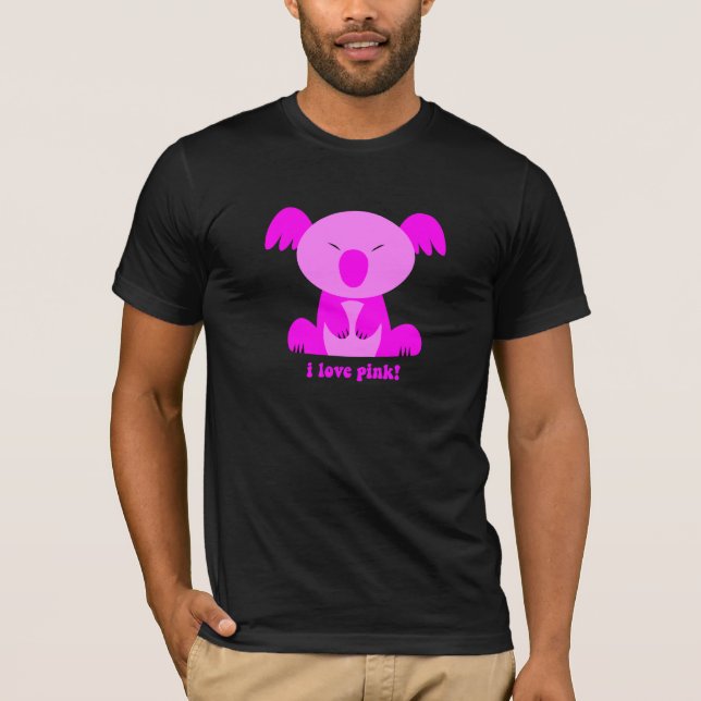 Jag älskar den rosa Koalabjörnen Tee Shirt (Framsida)