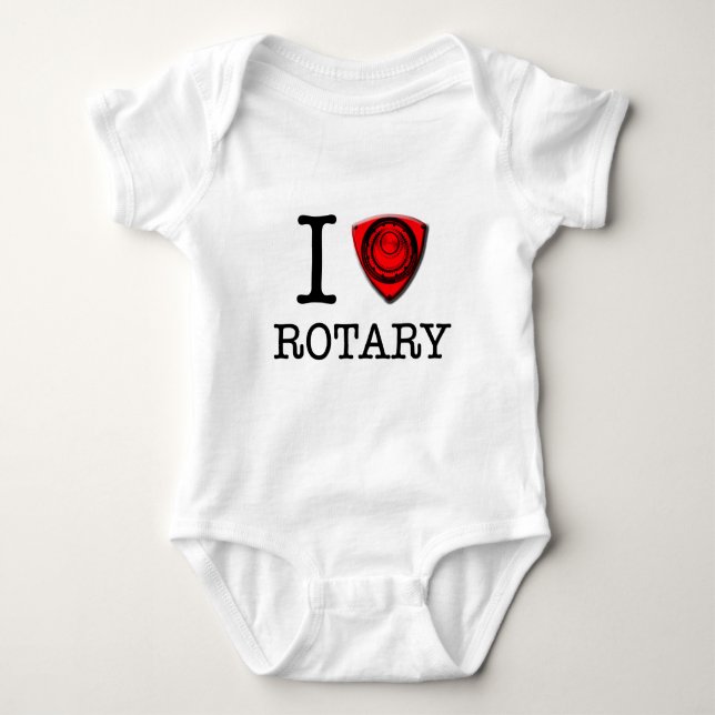 Jag älskar den roterande motorn t-shirt (Framsida)