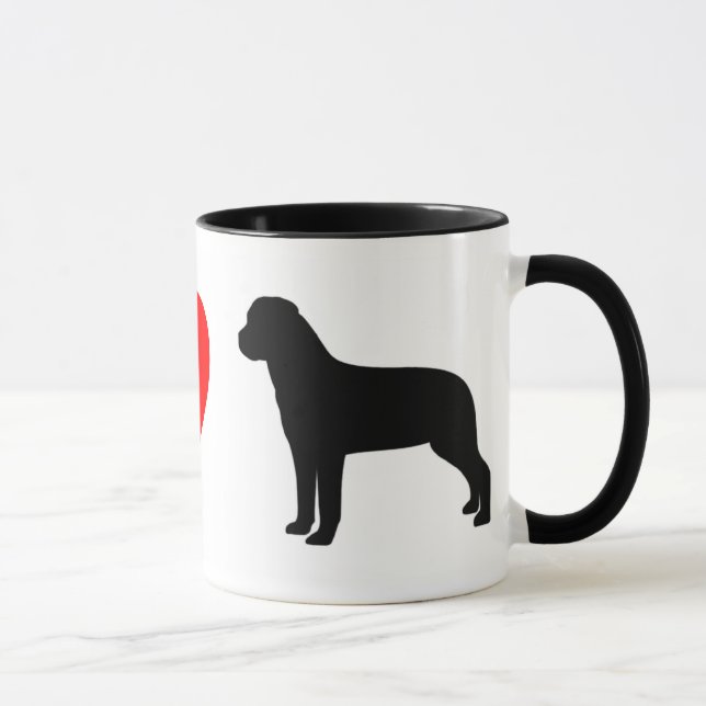 Jag älskar den Rottweilers muggen Mugg (Höger)