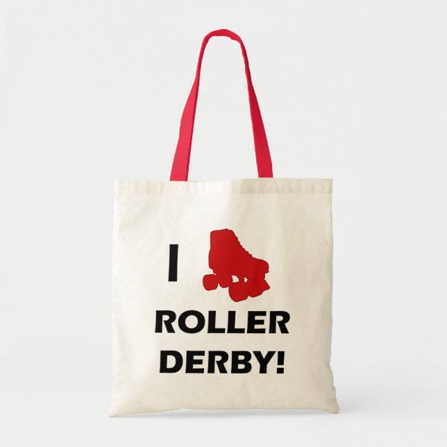 Jag älskar den rullDerby totot hänger lös Tygkasse (Framsidan)