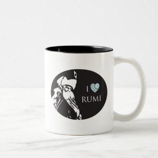 Jag älskar den Rumi muggen Två-Tonad Mugg