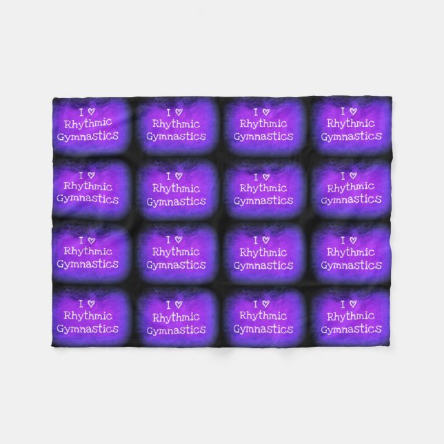 Jag älskar den rytmiska gymnastikullfilten fleecefilt (Framsidan (Horisontell))