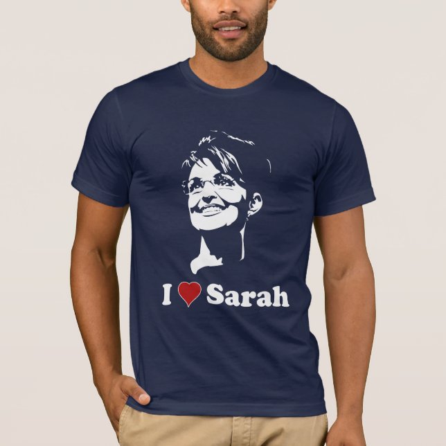 Jag älskar den Sarah mörkskjortan Tröja (Framsida)