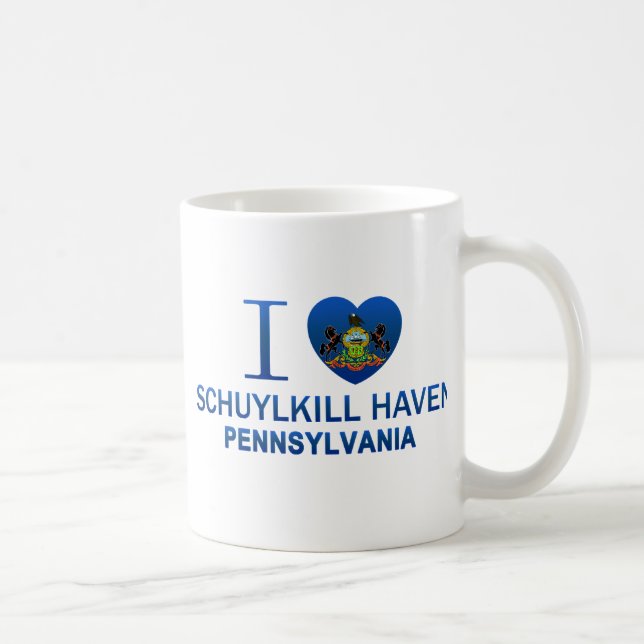 Jag älskar den Schuylkill tillflyktsorten, PA Kaffemugg (Höger)