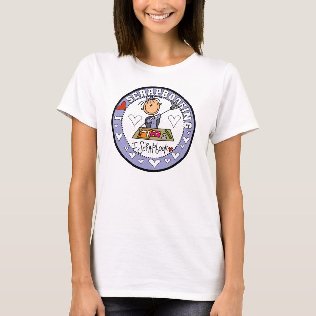 Jag älskar den Scrapbooking T-tröja Tee Shirt (Framsida)