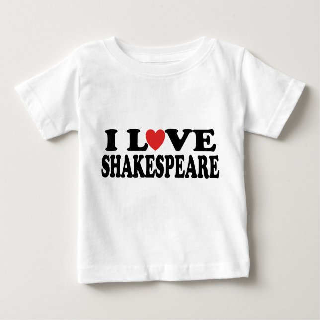 Jag älskar den Shakespeare gåvan T Shirt (Framsida)