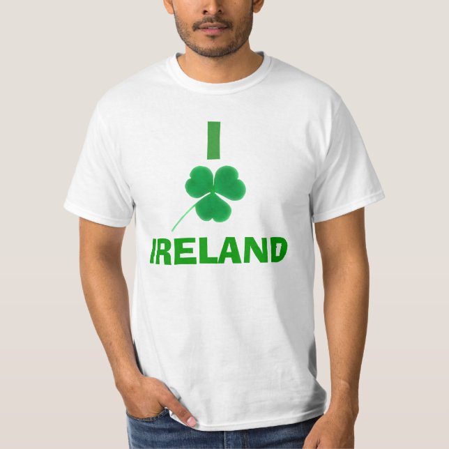Jag älskar den ShamrockIrland T skjortan Tröja (Framsida)
