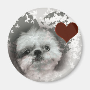 Jag älskar den Shih-Tzus kylmagneten Magnet