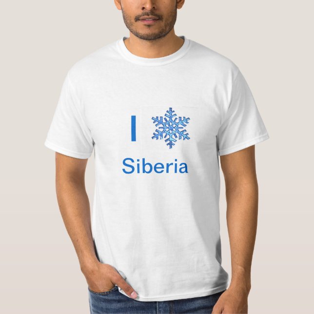 Jag älskar den Siberia tshirten T Shirt (Framsida)
