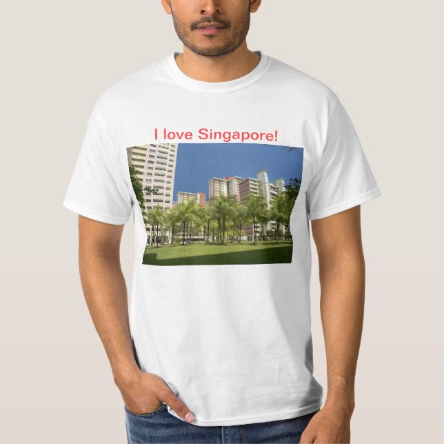 Jag älskar den Singapore T-tröja! Tee (Framsida)