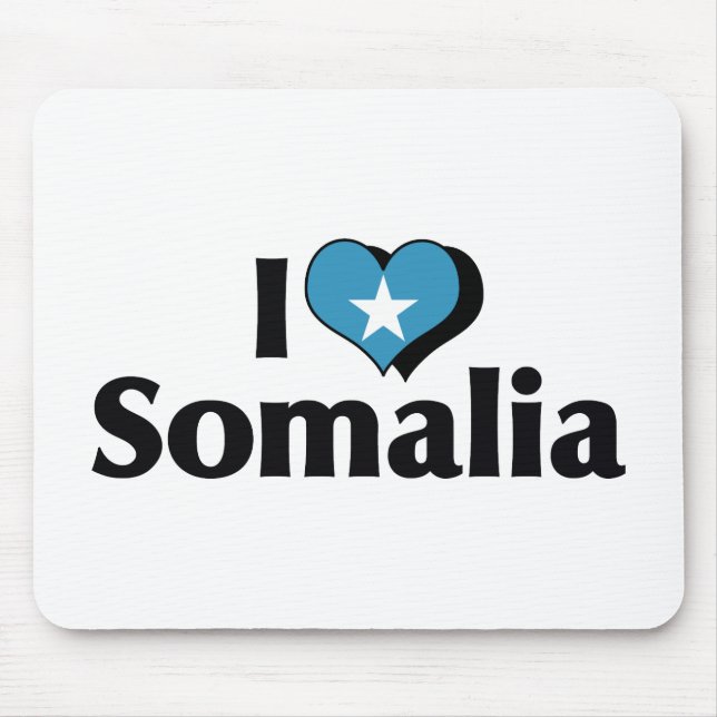 Jag älskar den Somalia flagga Musmatta (Framsidan)
