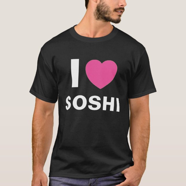 Jag älskar den Soshi T skjortan (svarten) Tee Shirt (Framsida)