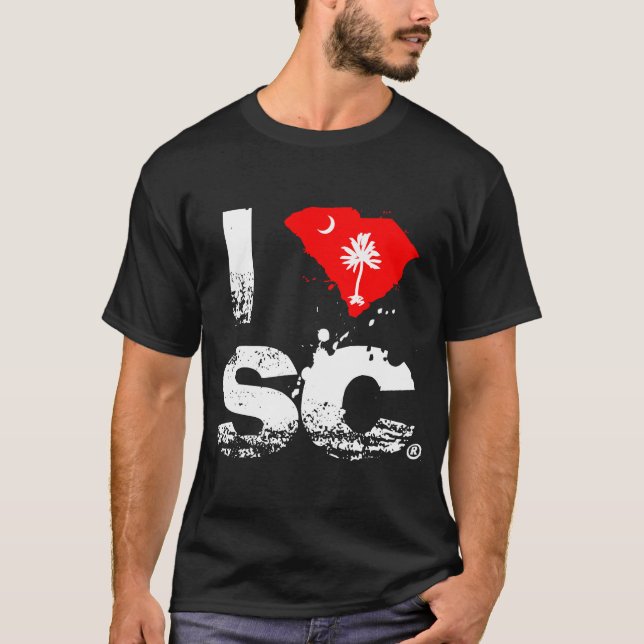 Jag älskar den South Carolina T-tröja Tee (Framsida)