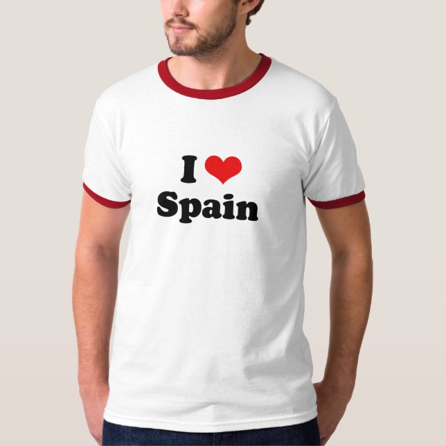 Jag älskar den Spanien tshirten Tee (Framsida)