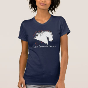 Jag älskar den spanska T-tröja för hästdammör Tee Shirt