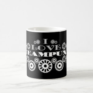 Jag älskar den Steampunk kaffemuggen Kaffemugg