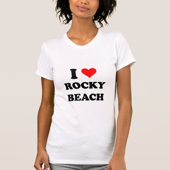 Jag älskar den steniga stranden Rhode - ön T-shirt (Framsida)