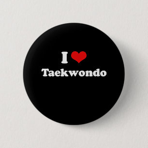 Jag älskar den Taekwondo tshirten Knapp
