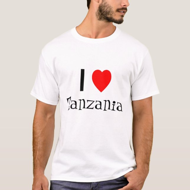 Jag älskar den Tanzania skjortan Tee (Framsida)