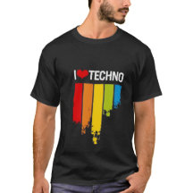 Jag älskar den Techno T-tröja