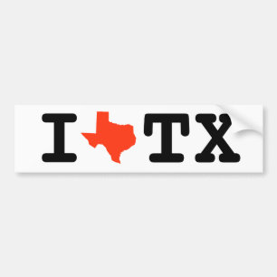 Jag älskar den Texas bildekalet Bildekal
