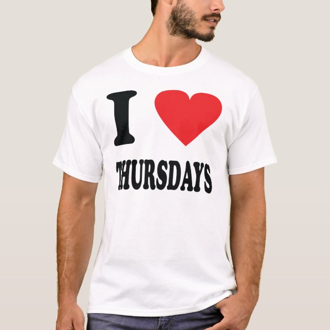 Jag älskar den thursdays symbolen tee shirt (Framsida)
