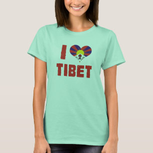 Jag älskar den Tibet T-tröja T-shirt