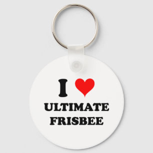 Jag älskar den ultimat frisbeen nyckelring