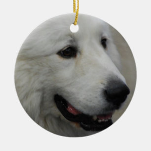 Jag älskar den underbara Pyrenees prydnaden Julgransprydnad Keramik