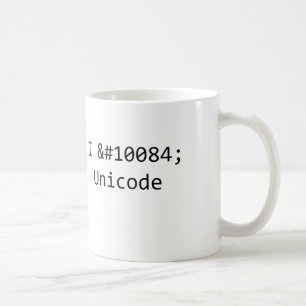 Jag älskar den Unicode muggen Kaffemugg