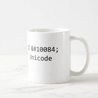 Jag älskar den Unicode muggen Kaffemugg