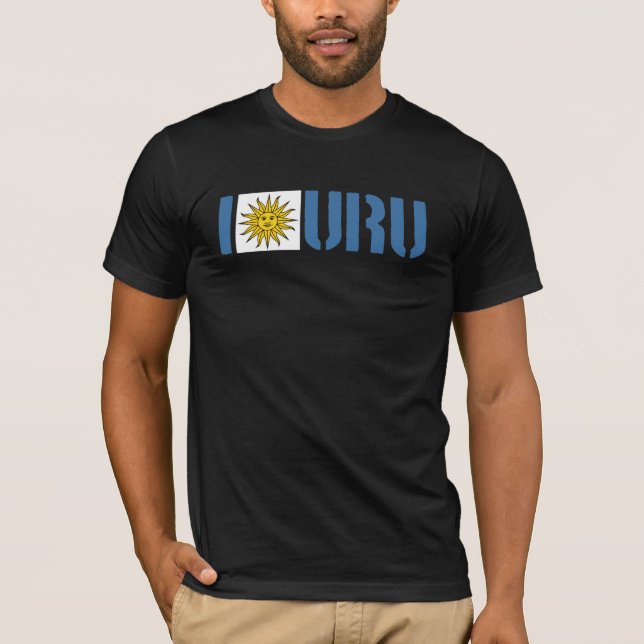 Jag älskar den URUGUAY utslagsplatsen Tee Shirt (Framsida)