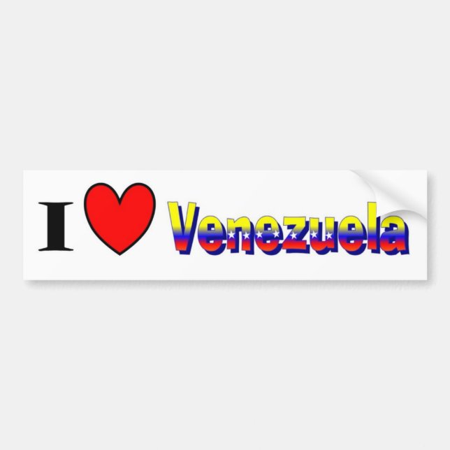 Jag älskar den Venezuela bildekalet Bildekal (Framsidan)