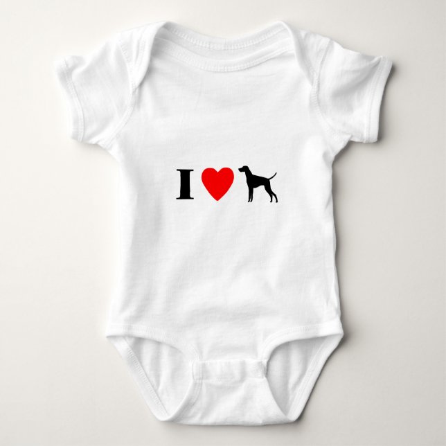 Jag älskar den Vizslas babyrankan Tee (Framsida)